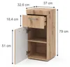 Meuble salle de bain Vicco Luna Chêne Wotan 37x79cm, Model Voir les images du produit 2