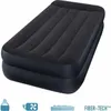 A black inflatable mattress shown from a diagonal angle against a white background. Podgląd zdjęcia produktu