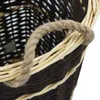 vidaXL Holzkorb mit Trageriemen 50 x 44 x 58 cm Natur Weide Produktbild-Vorschau 5