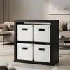 2 Stück weiß Faltbox 25 x 25 x 25 cm Aufbewahrungsbox Produktbild-Vorschau 2