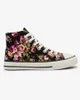 Damen Sneaker Flora Schwarz-Blumenmuster Stoff für den Produktbild-Vorschau 4