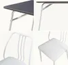 A collage of four close-up images showing details of a dining set, including a table and chairs. Anteprima dell’immagine prodotto