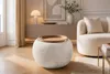 riess-ambiente Runder Couchtisch ORBIT 50cm beige Bouclé Produktbild-Vorschau 8