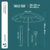 VOUNOT® Sonnenschirm Strandschirm 200cm mit Tragetasche und Produktbild-Vorschau 3