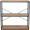 Standregal "Klassik" aus Metall, schwarz & Holz, 3 Ebenen, Produktbild-Vorschau 4
