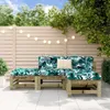 The Living Store 4-tlg. Garten-Lounge-Set Kiefernholz Produktbild-Vorschau 2