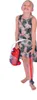 A young girl is holding a toy vacuum cleaner. Produktbild-Vorschau