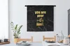 MuchoWow® Wandteppich Wandbehang Zitate - Motivation - Gold Produktbild-Vorschau 2