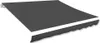 A dark grey awning with a white trim is shown against a white background. Produktbild-Vorschau