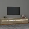 vidaXL TV skrinka s LED osvetlením Dub Sonoma 240x35x40 cm Náhľad obrázku produktu 2
