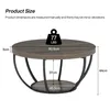 A diagram showing the dimensions of a round coffee table. Produktbild-Vorschau