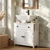 HOMCOM Waschbeckenunterschrank mit Soft-Close-Scharnieren, Produktbild-Vorschau 2