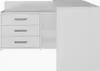 A white corner computer desk with drawers and shelves. Anteprima dell’immagine prodotto