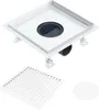 vidaXL Sprchový odtok 23 x 23 cm z nehrdzavejúcej ocele Náhľad obrázku produktu 4