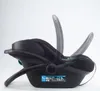 A black baby car seat is shown from the side against a white background. The handle is in a lowered position, and the canopy is partially open. Produktbild-Vorschau
