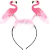 Oblique Unique Haarreif mit Flamingos und Federn Haarreifen Produktbild-Vorschau 1