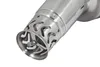 Close-up of the nozzle of a stainless steel appliance, possibly a blender or food processor, with a decorative grate and internal blades visible. Produktbild-Vorschau