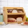 Theo&Cleo Brotkasten Bambus 2 Etagen mit Belüftung und Produktbild-Vorschau 5