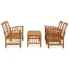 ZMH 4-tlg. Garten-Lounge-Set Massivholz Akazie Produktbild-Vorschau 2