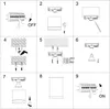 A series of diagrams illustrating the installation steps for a ceiling light fixture. Náhľad obrázku produktu