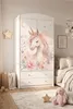 Grande armoire pour enfant blanche avec tiroirs et tringle Voir les images du produit 5