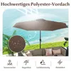 COSTWAY Sonnenschirm 350cm, großer Gartenschirm mit Kurbel Produktbild-Vorschau 4