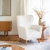 Moderne Bergère-Sessel aus weißem Bouclé-Stoff Kamo für Produktbild-Vorschau 6