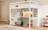 Lit mezzanine 140 x 200 cm avec escalier, blanc | Lit Voir les images du produit 17