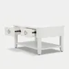 Table Basse Shine 90 X 60 X 47 Cm En Bois Blanc - Table Voir les images du produit 12