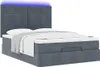 Ottoman-Bett mit Matratzen & LEDs Dunkelgrau 140x200 cm Produktbild-Vorschau 4