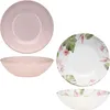 Ossia 12tlg Exotic Tearose rosa Frühstücksset Steingut Produktbild-Vorschau 4