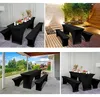 Biertischhussen 3er-Set Schwarz Elastisch 220x50x70cm für Produktbild-Vorschau 5