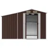 vidaXL Capanno da giardino Marrone 277x192,5x179 cm Acciaio Anteprima dell’immagine prodotto 5