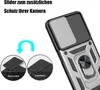 A close-up marketing image of a phone case with a camera slider and ring holder. Produktbild-Vorschau