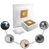 A collage of images showing vacuum cleaner bags and their use in different environments. Produktbild-Vorschau