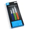 Küchenmesser-Set 3 tlg., Edelstahl, bunte Griffe Produktbild-Vorschau 3