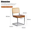 Set van 2 eetkamerstoelen van kunstleer met chromen poten, Productafbeelding-voorbeeld 6