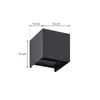 Lindby LED-Außenwandlampe Nivar, eckig, schwarz, 10 cm, Produktbild-Vorschau 5