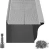 A gutter guard system with screws and a socket bit. Voir les images du produit