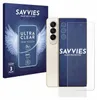 A product shot of a phone screen protector packaging and a phone. Produktbild-Vorschau