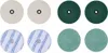 Eight circular cleaning pads arranged in a two-by-four grid against a white background. Voir les images du produit
