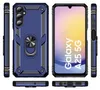 Multiple views of a blue phone case with a ring holder, and a phone inside a case. Produktbild-Vorschau