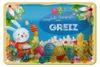 Blechschild Ostern Ostergrüße 18x12cm GREIZ Geschenk Deko Produktbild-Vorschau 1