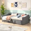 CDGlobal Gäste-Polsterbett Ausziehbares Schlafsofa 90x200 Produktbild-Vorschau 2