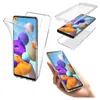 A collage of images showing a transparent phone case on and off a phone, with a hand holding the phone with the case on. Anteprima dell’immagine prodotto