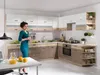 Keukenwandunit 270 cm - Sonoma beige, wit - Zonder werkblad Productafbeelding-voorbeeld 7