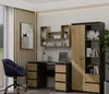 A modern home office setup with a desk, chair, and shelving unit. Podgląd zdjęcia produktu