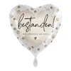 18"/Ø43cm Herz Folienballon "Bestanden!" Produktbild-Vorschau 1