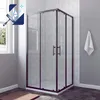 Duschkabine Eckdusche schwarz matt Eckeinstieg 100x100x195 Produktbild-Vorschau 1