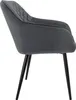 A side view of a single dining chair with an armrest. Produktbild-Vorschau